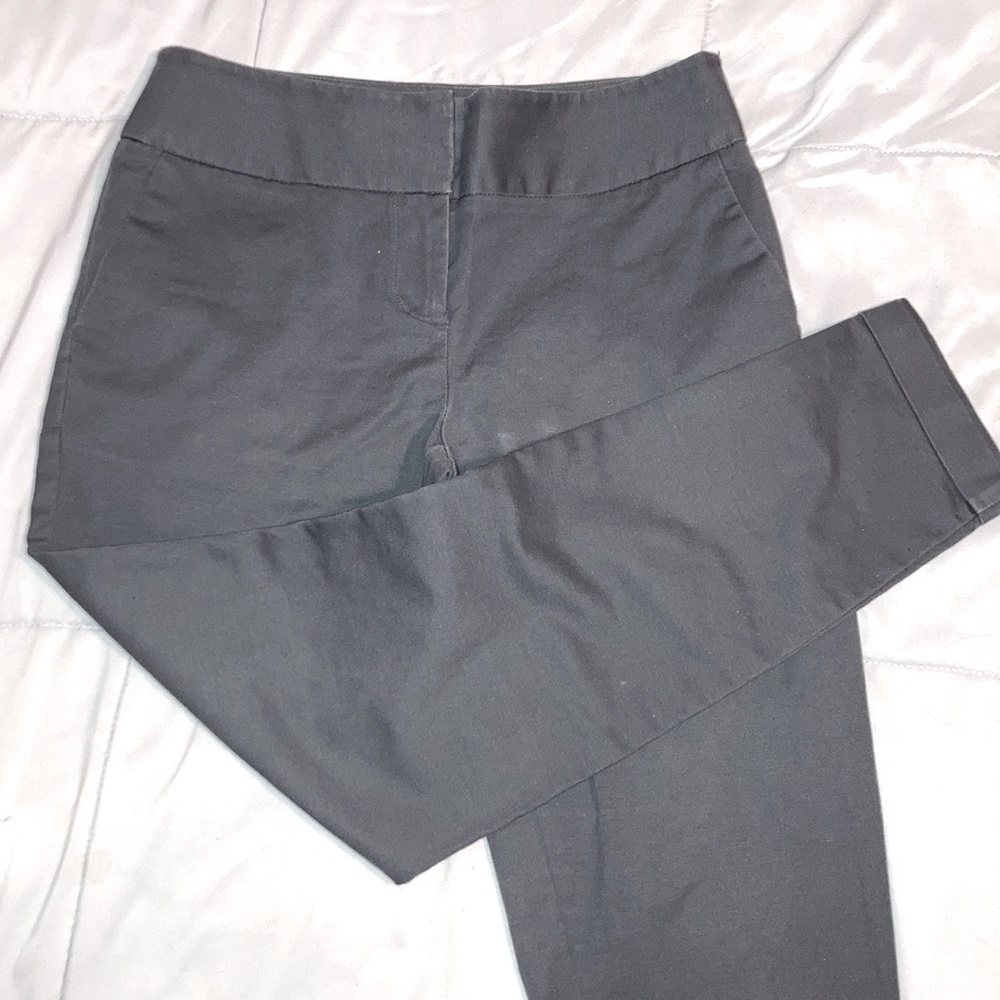 Worthington Modern Fit Dress Pants w/ Cuffed Legs | Grey | Size 4
